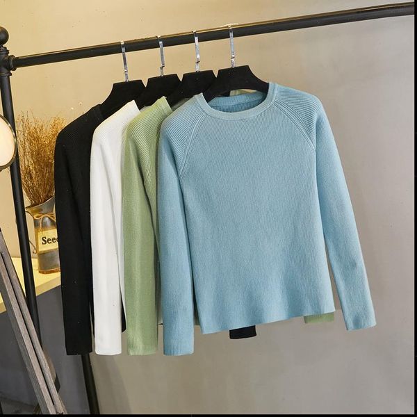 solid basic women sweater autumn winter pullover and o neck knit black white sueter mujer, White;black
solid basic women sweater autumn winter pullover and o neck knit black white sueter mujer, White;black