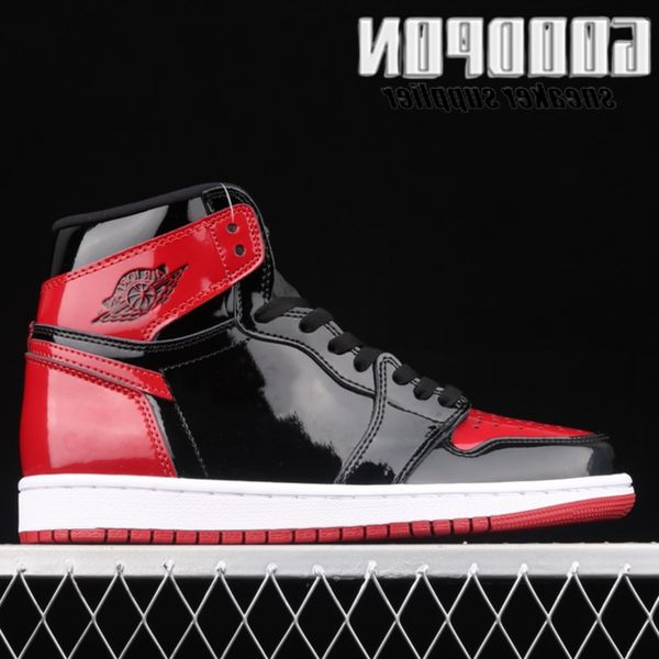 1 1s high og bred patent basketball shoes men women black red classic sport sneakers chaussures
1 1s high og bred patent basketball shoes men women black red classic sport sneakers chaussures