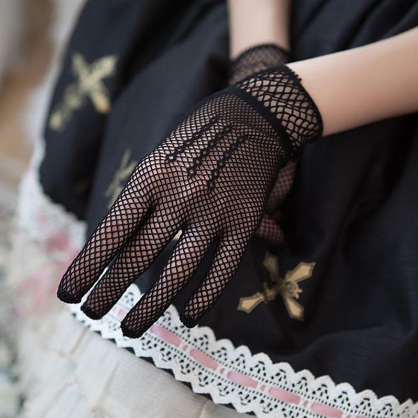 five fingers gloves lolita dress retro gothic lace hand sleeve girl mesh short mittens women, Blue;gray
five fingers gloves lolita dress retro gothic lace hand sleeve girl mesh short mittens women, Blue;gray