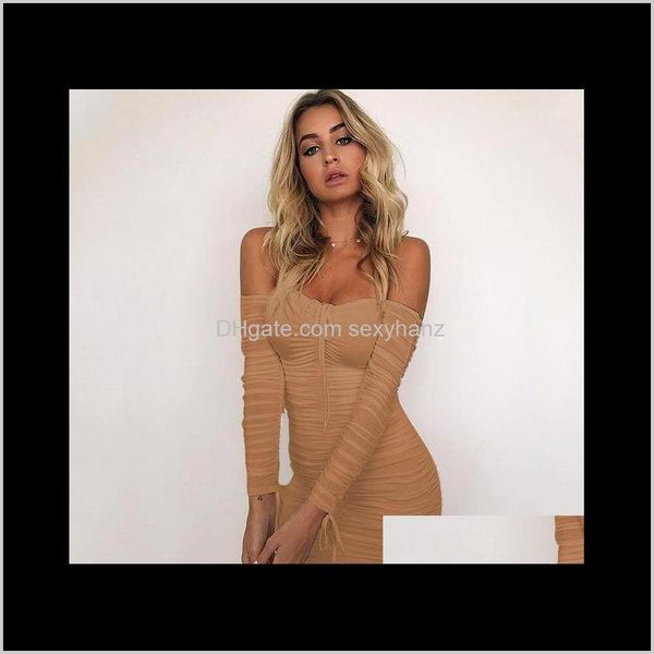 casual womens clothing apparel drop delivery 2021 autumn winter bandage dress women off shoulder long sleeve slim elastic bodycon party, Black;gray
casual womens clothing apparel drop delivery 2021 autumn winter bandage dress women off shoulder long sleeve slim elastic bodycon party, Black;gray