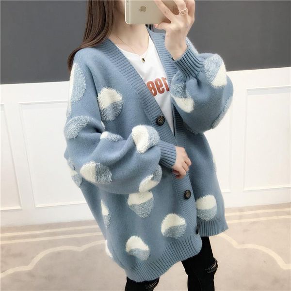 women's knits & tees 2021 autumn winter fashion long knitted sweater women cardigan jacket coat korean loose v neck sleeve knit outerwe, White
women's knits & tees 2021 autumn winter fashion long knitted sweater women cardigan jacket coat korean loose v neck sleeve knit outerwe, White