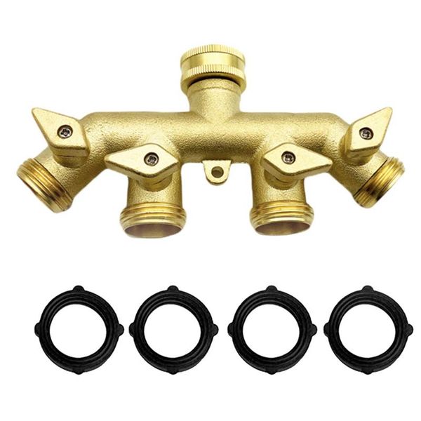 watering equipments heavy duty 4-way garden hose splitter shut off valves all brass stainless ball for outdoor tap and faucet
watering equipments heavy duty 4-way garden hose splitter shut off valves all brass stainless ball for outdoor tap and faucet