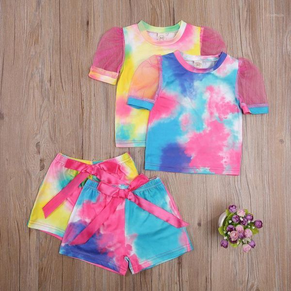 baby short sleeves shorts tie-dye pattern printing, classic round neck bow elastic waist clothing style 2021 sets, White
baby short sleeves shorts tie-dye pattern printing, classic round neck bow elastic waist clothing style 2021 sets, White