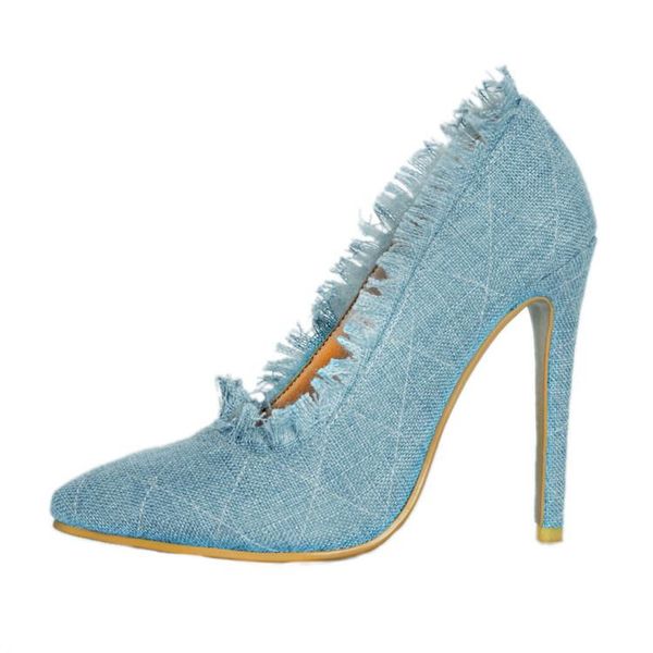 dress shoes women retro grid blue denim pumps pointy toe woman stiletto frazzle fringed slip on spring ladies cowboy high heels, Black
dress shoes women retro grid blue denim pumps pointy toe woman stiletto frazzle fringed slip on spring ladies cowboy high heels, Black