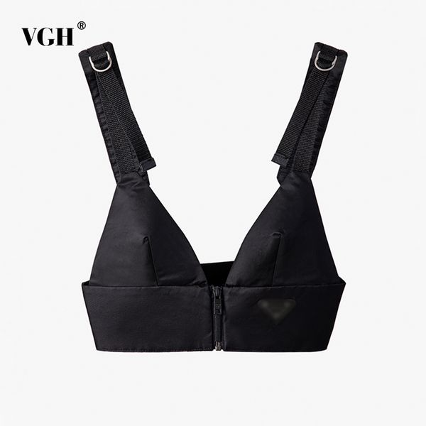 vgh black vests for women v neck sleeveless patchwork zipper short slim tank female fashion summer clothing style 210421, White
vgh black vests for women v neck sleeveless patchwork zipper short slim tank female fashion summer clothing style 210421, White