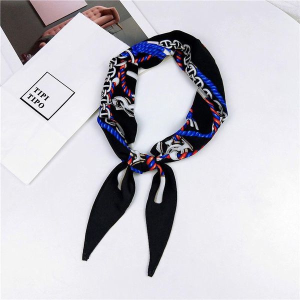 scarves triangle wraps bandanas women multifunction faux silk scarf foulard prints satin small neckerchief, Blue;gray
scarves triangle wraps bandanas women multifunction faux silk scarf foulard prints satin small neckerchief, Blue;gray