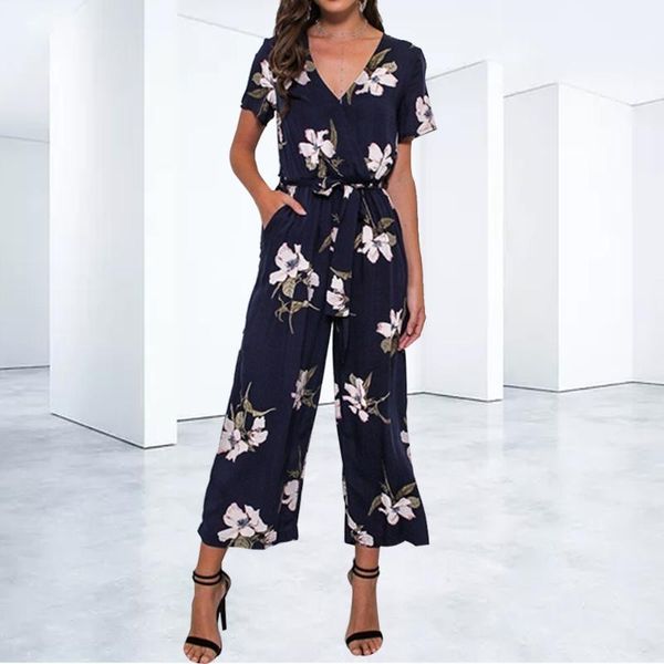 women's jumpsuits & rompers summer floral print women v-neck short sleeve sashes wide leg fashion holiday straight with pocket1, Black;white
women's jumpsuits & rompers summer floral print women v-neck short sleeve sashes wide leg fashion holiday straight with pocket1, Black;white