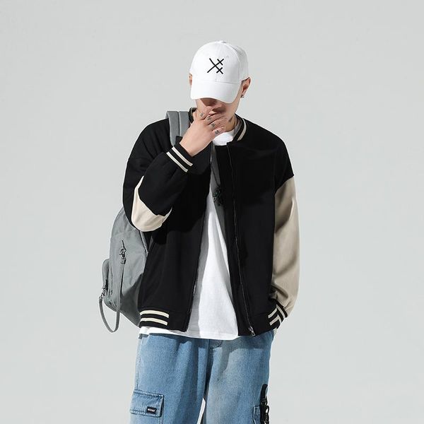 men's jackets bomber jacket men baseball coats brand fashion casual loose japanese streetwear harajuku college patchwork block, Black;brown
men's jackets bomber jacket men baseball coats brand fashion casual loose japanese streetwear harajuku college patchwork block, Black;brown