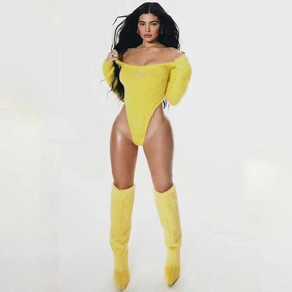 women's swimwear star kyliejenner solid color low-neck long-sleeved swimsuit tight triangle jumpsuit lady mask party beach 2021, White;black
women's swimwear star kyliejenner solid color low-neck long-sleeved swimsuit tight triangle jumpsuit lady mask party beach 2021, White;black