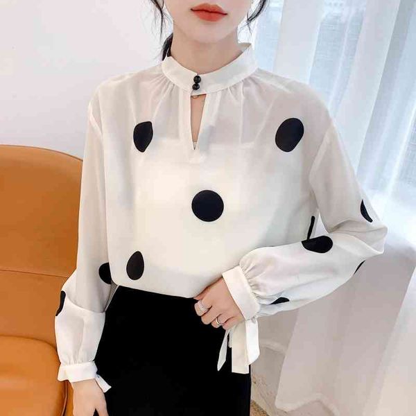 chiffon shirt polka dot women's loose korean long-sleeve spring blusas femininas elegante blouse shirts 210a 210420, White
chiffon shirt polka dot women's loose korean long-sleeve spring blusas femininas elegante blouse shirts 210a 210420, White
