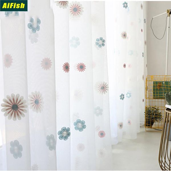 modern lovely blue/pink flower embroidered curtain tulle for living room bedroom idyllic tiny flowers window drapes balcony 25 & 
modern lovely blue/pink flower embroidered curtain tulle for living room bedroom idyllic tiny flowers window drapes balcony 25 &