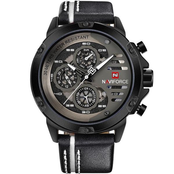 wristwatches naviforce watches men's military sport leather quartz waterproof wrist watch relogio masculino 9110, Slivery;brown
wristwatches naviforce watches men's military sport leather quartz waterproof wrist watch relogio masculino 9110, Slivery;brown