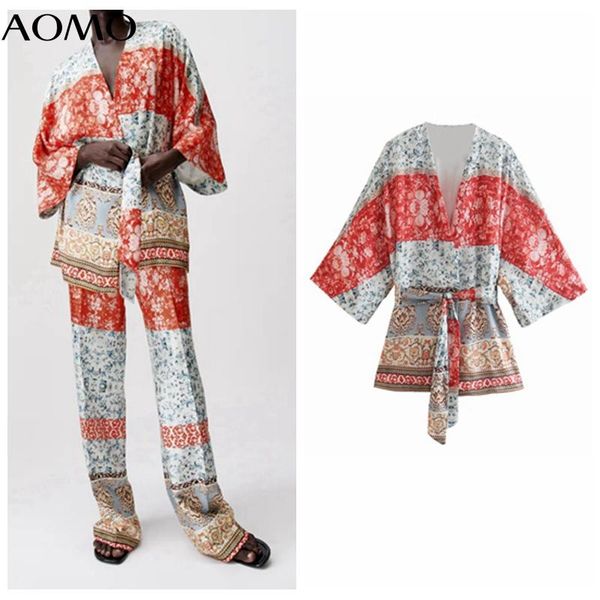 women's blouses & shirts aomo 2021 women oversized red flower print kimono shirt with slash chic female casual lady 5z267a, White
women's blouses & shirts aomo 2021 women oversized red flower print kimono shirt with slash chic female casual lady 5z267a, White