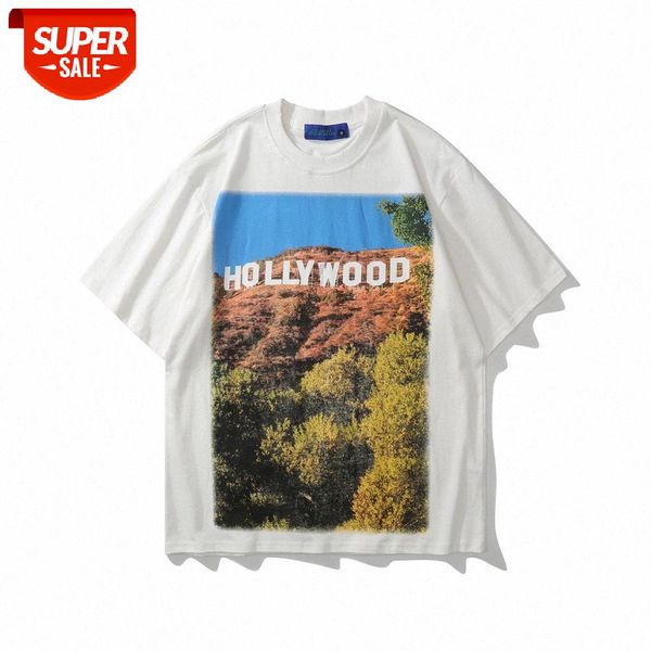 landscape print short-sleeved t-shirt men's european and american round neck five-point sleeve harajuku style street loose half #5h63, White;black
landscape print short-sleeved t-shirt men's european and american round neck five-point sleeve harajuku style street loose half #5h63, White;black