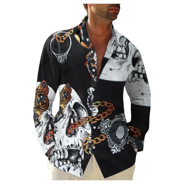 men's casual shirts 2021 arrival men's men hawaiian camicias one button wild printed short-sleeve blouses #t3g, White;black
men's casual shirts 2021 arrival men's men hawaiian camicias one button wild printed short-sleeve blouses #t3g, White;black