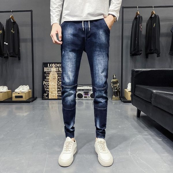 men's jeans washed straight slim pleated motorcycle biker pants men casual ripped male denim trousers plus size, Blue
men's jeans washed straight slim pleated motorcycle biker pants men casual ripped male denim trousers plus size, Blue
