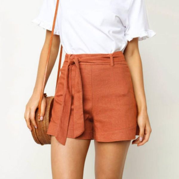 women's shorts women summer beach vacation casual high waist street ol boho hiking linen short pants 2021, White;black
women's shorts women summer beach vacation casual high waist street ol boho hiking linen short pants 2021, White;black