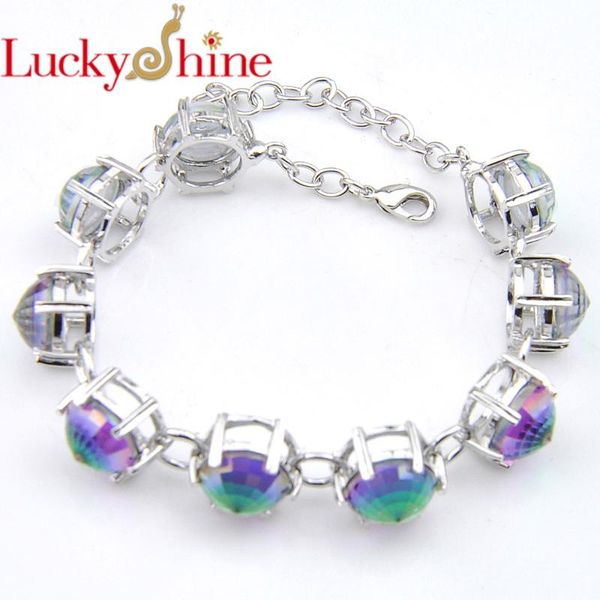 link, chain luckyshine classic shiny round colorful crystal zircon gem silver bracelets russia australia wedding, Black
link, chain luckyshine classic shiny round colorful crystal zircon gem silver bracelets russia australia wedding, Black