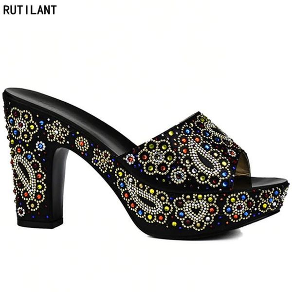 dress shoes arrival italian design women decorated with rhinestone african party slip on high heels ladies for wedding, Black
dress shoes arrival italian design women decorated with rhinestone african party slip on high heels ladies for wedding, Black