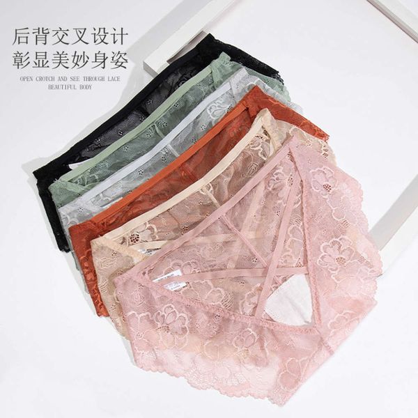 lace women's underwear cotton crotch cross transparent out thin low waist fun briefs women, Black;white
lace women's underwear cotton crotch cross transparent out thin low waist fun briefs women, Black;white