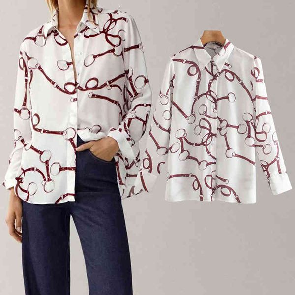 women's blouses & shirts new women fashion chain printing turn-down collar long sleeve chiffon blouse shirt casual loose t4y6, White
women's blouses & shirts new women fashion chain printing turn-down collar long sleeve chiffon blouse shirt casual loose t4y6, White