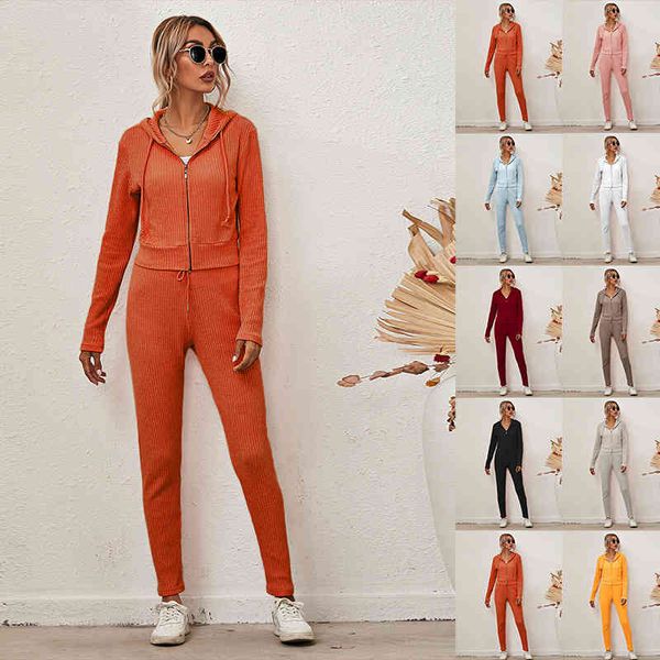 women's tracksuits knitted tracksuit women two piece set solid hooded zipper coat and slim pants sweat suits female casual lou, Gray
women's tracksuits knitted tracksuit women two piece set solid hooded zipper coat and slim pants sweat suits female casual lou, Gray