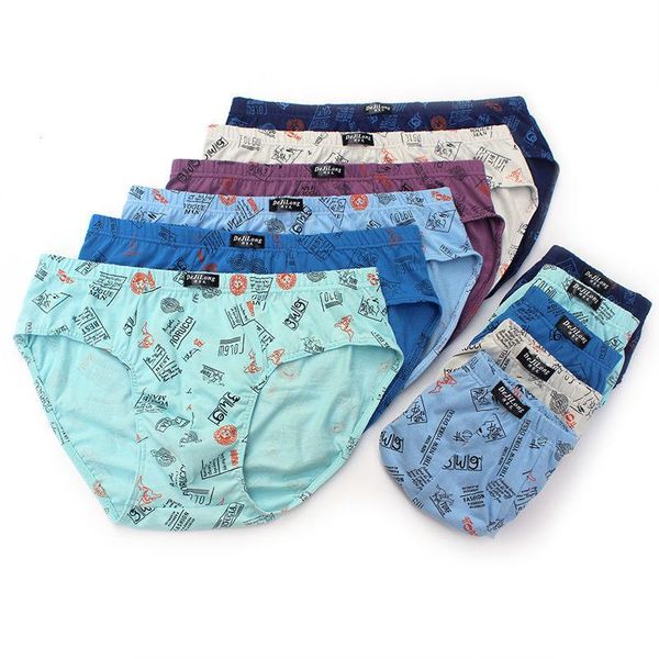 underpants 5pcs/lot men's 100% cotton briefs mid waist large size printing middle aged youth pants panties, Black;white
underpants 5pcs/lot men's 100% cotton briefs mid waist large size printing middle aged youth pants panties, Black;white