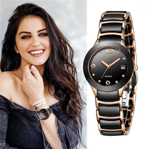 sunkta rose gold ladies watch ceramic simple fashion waterproof sport casual quartz watches lady relogio feminino+box wristwatches, Slivery;brown
sunkta rose gold ladies watch ceramic simple fashion waterproof sport casual quartz watches lady relogio feminino+box wristwatches, Slivery;brown