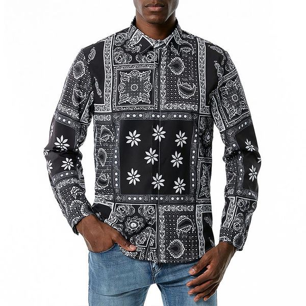 stylish paisley shirt men brand design retro vintage style dress shirts mens long sleeve party casual social male chemise men's, White;black
stylish paisley shirt men brand design retro vintage style dress shirts mens long sleeve party casual social male chemise men's, White;black