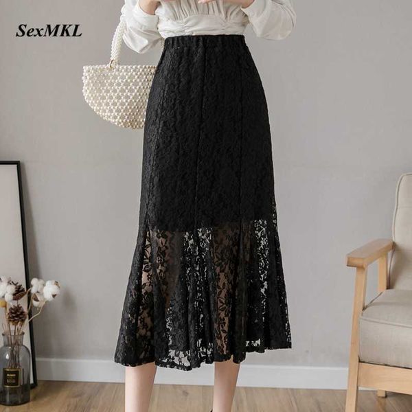 s- women black lace skirts korean style fashion high waist a line skirt winter clothes elegant long office skirt 210528
s- women black lace skirts korean style fashion high waist a line skirt winter clothes elegant long office skirt 210528