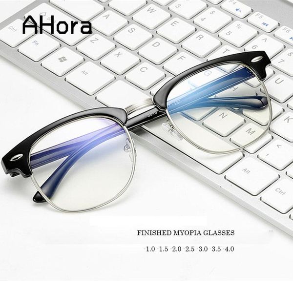 fashion sunglasses frames ahora half frame fnished myopia glasses for women&men metal clear lens nearsighted hyperopia eyewear eyeglasses, Black
fashion sunglasses frames ahora half frame fnished myopia glasses for women&men metal clear lens nearsighted hyperopia eyewear eyeglasses, Black