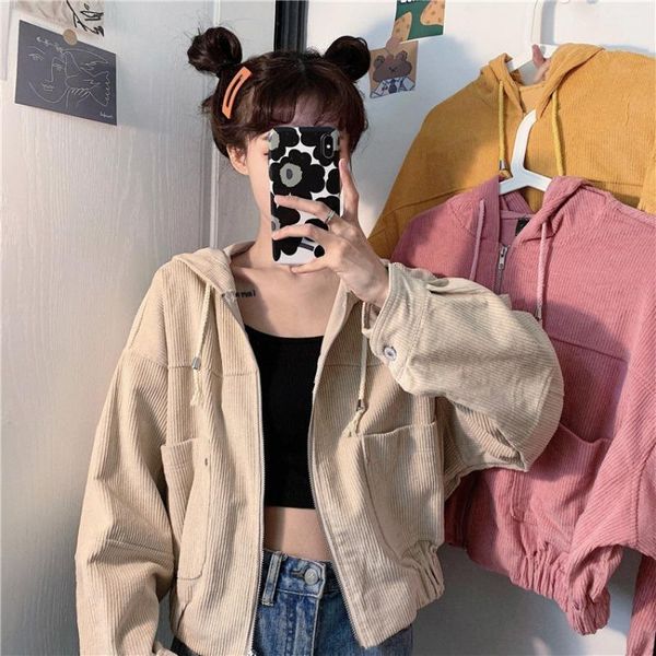 women's jackets a sense of fashion design korean age reducing jacket autumn winter 2021 short hooded student's slim coat female, Black;brown
women's jackets a sense of fashion design korean age reducing jacket autumn winter 2021 short hooded student's slim coat female, Black;brown