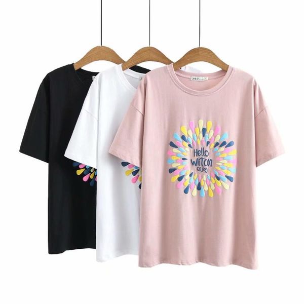plus size t-shirt summer women clothes tees 2021 casual short sleeve o neck print camiseta mujer sweet d5-8017, Black
plus size t-shirt summer women clothes tees 2021 casual short sleeve o neck print camiseta mujer sweet d5-8017, Black