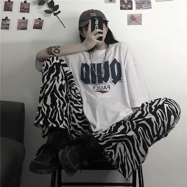 korean style wide leg women capri autumn fashion zebra print loose sweatpants casual streetwear plus size trousers, Black;white
korean style wide leg women capri autumn fashion zebra print loose sweatpants casual streetwear plus size trousers, Black;white