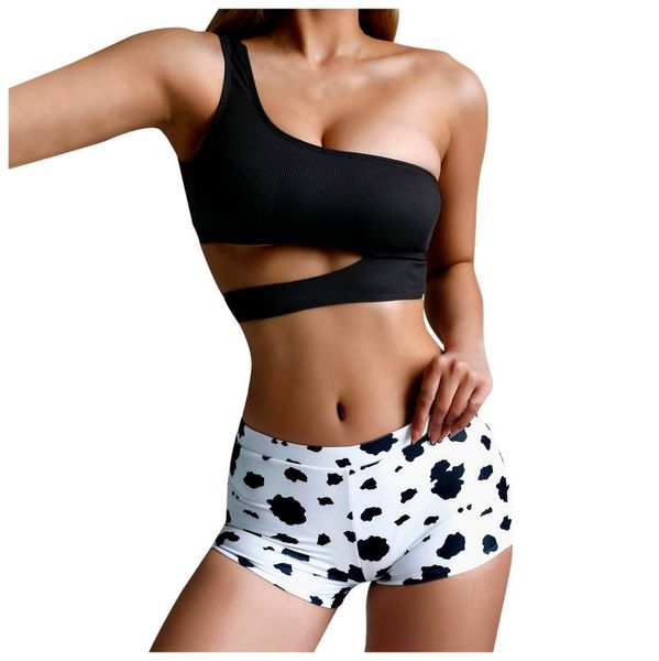women's swimwear high-waist bikini swimsuit ladies push-up one-shoulder short biquini brazilian 2021 beachwear, White;black
women's swimwear high-waist bikini swimsuit ladies push-up one-shoulder short biquini brazilian 2021 beachwear, White;black