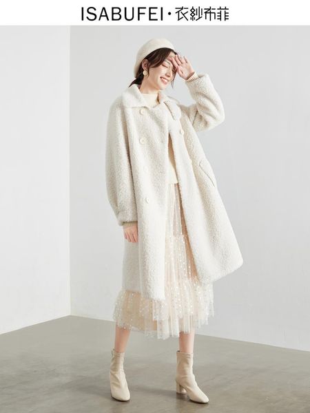 women's wool & blends 2021 early winter temperament double-breasted trench coat lambs one thick women cashmere, Black
women's wool & blends 2021 early winter temperament double-breasted trench coat lambs one thick women cashmere, Black