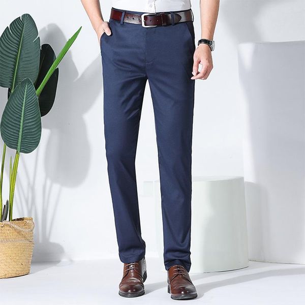 men's pants casual loose straight tube summer tencel young and middle-aged business trousers trend long, Black
men's pants casual loose straight tube summer tencel young and middle-aged business trousers trend long, Black