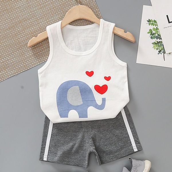 clothing sets cotton baby short sleeve set children's vest and shorts 2 piece dress boys' casual, White
clothing sets cotton baby short sleeve set children's vest and shorts 2 piece dress boys' casual, White