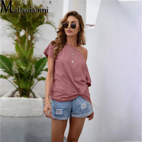 summer women solid color skew collar strapless short-sleeve t-shirt ladies fashion casual loose streetwear women's, White
summer women solid color skew collar strapless short-sleeve t-shirt ladies fashion casual loose streetwear women's, White
