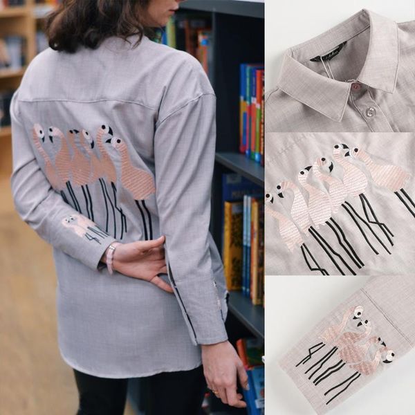 women's blouses & shirts animal embroidery women shirt 2021 office lady casual elegant plus size long sleeve turn-down collar blouse, White
women's blouses & shirts animal embroidery women shirt 2021 office lady casual elegant plus size long sleeve turn-down collar blouse, White