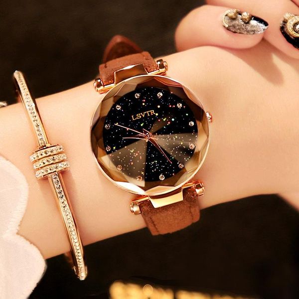 wristwatches women vintage starry sky watches ladies leather quartz wrist watch elegant female clock zegarek damski, Slivery;brown
wristwatches women vintage starry sky watches ladies leather quartz wrist watch elegant female clock zegarek damski, Slivery;brown