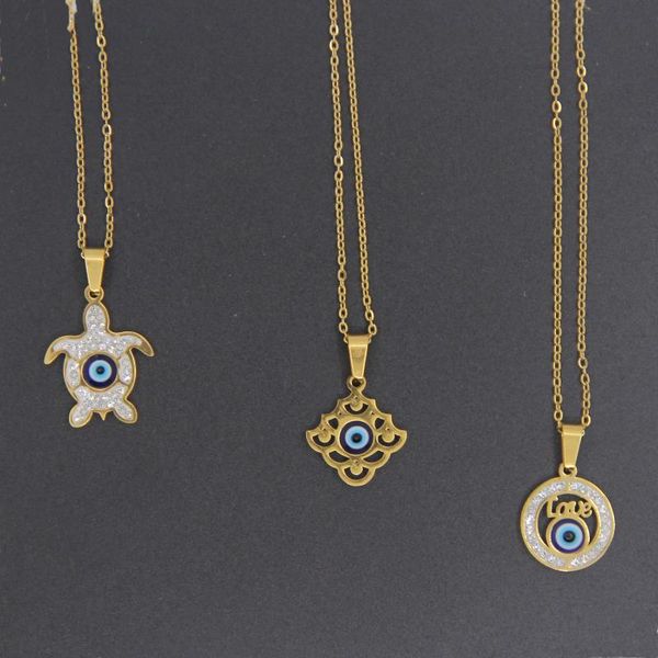 blue evil eye necklace stainless steel handmade turkish glass and crystal stone gold pendant no fade colour jewelry necklaces, Silver
blue evil eye necklace stainless steel handmade turkish glass and crystal stone gold pendant no fade colour jewelry necklaces, Silver