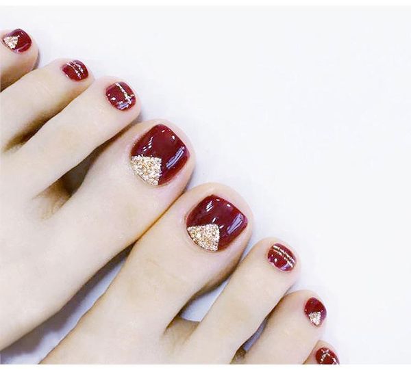 false nails 24pcs wine red gold toenail patch glue type removable short paragraph fashion manicure save time thrk889
false nails 24pcs wine red gold toenail patch glue type removable short paragraph fashion manicure save time thrk889