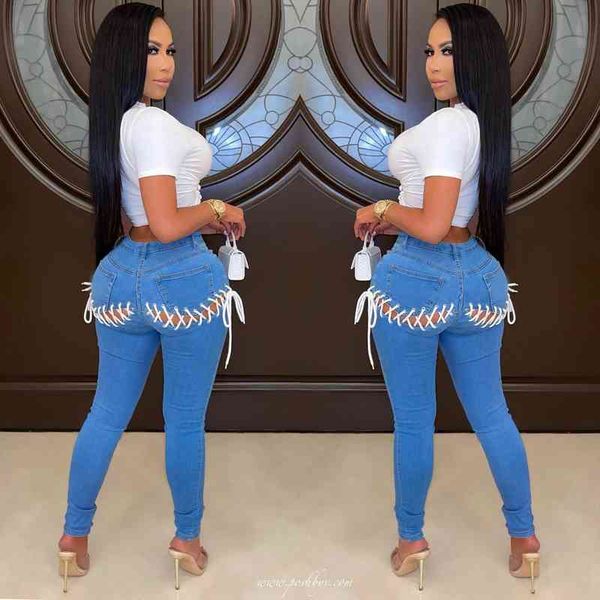 hip cut out hollow out bandage stretchy skinny jeans women high waist streetwear lace up denim pencil pants, Blue
hip cut out hollow out bandage stretchy skinny jeans women high waist streetwear lace up denim pencil pants, Blue