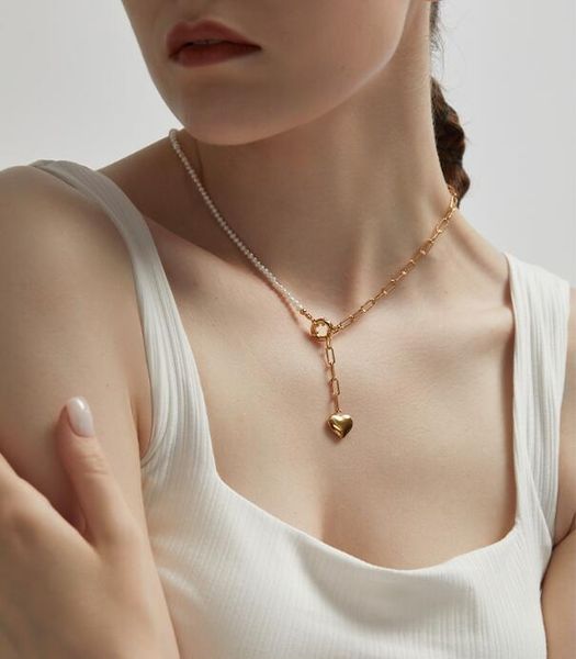 chokers timeless wonder glam natural pearl heart y choker necklace for women ins trendy designer jewelry party versatile egirl rare 5113, Golden;silver
chokers timeless wonder glam natural pearl heart y choker necklace for women ins trendy designer jewelry party versatile egirl rare 5113, Golden;silver
