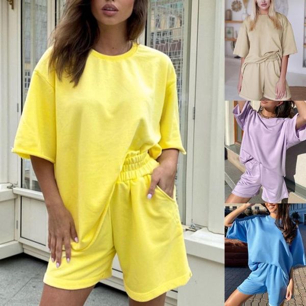 women's tracksuits 2pcs/set solid color two piece set women outfits short sleeve o neck hoodies loose shorts 2, Gray
women's tracksuits 2pcs/set solid color two piece set women outfits short sleeve o neck hoodies loose shorts 2, Gray