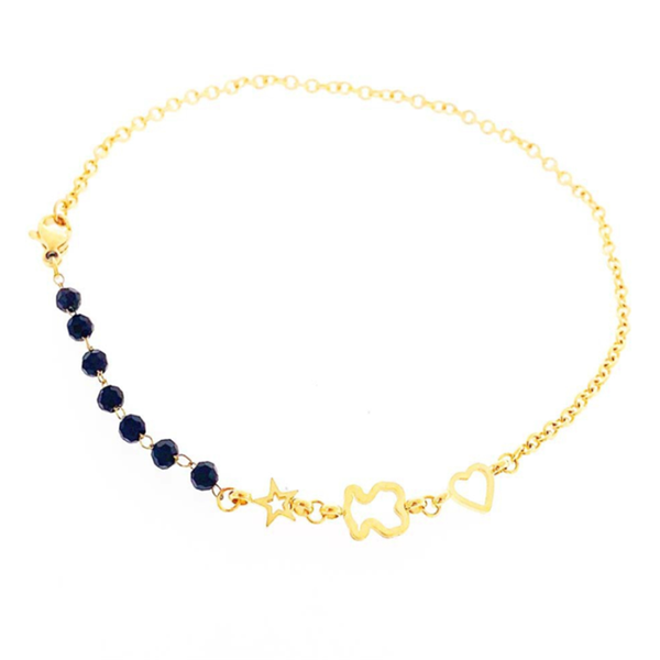 bangle stainless steel link chain bracelets for women gold color heart star bear beads jewelry gifts, Black
bangle stainless steel link chain bracelets for women gold color heart star bear beads jewelry gifts, Black