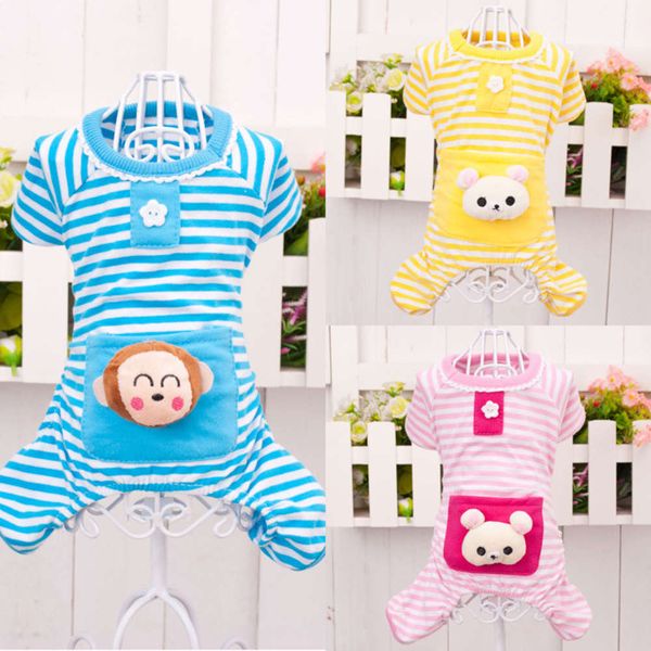 the dog clothes cute quality stripe pocket pajamas pet teddy dog clothes spring and summer
the dog clothes cute quality stripe pocket pajamas pet teddy dog clothes spring and summer