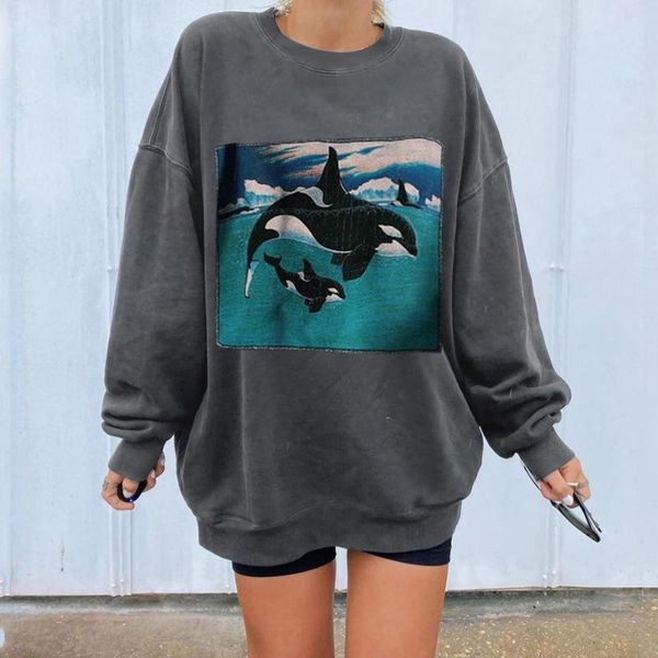 women's hoodies & sweatshirts harajuku clothing women ocean whale printing casual long sleeve lady anime sweatshirt, Black
women's hoodies & sweatshirts harajuku clothing women ocean whale printing casual long sleeve lady anime sweatshirt, Black