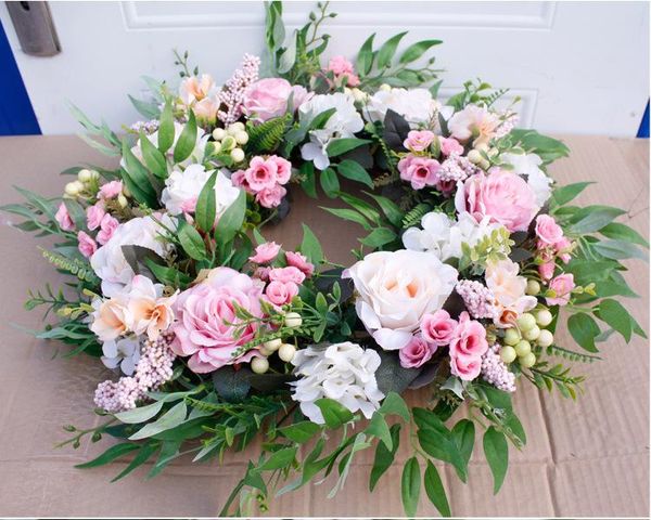 decorative flowers & wreaths 22" front door wreath artifical floral rose flower farmhouse decor christmas party wedding garland
decorative flowers & wreaths 22" front door wreath artifical floral rose flower farmhouse decor christmas party wedding garland